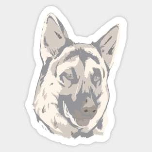 A German Shepherd head  transparent Drawing Sticker